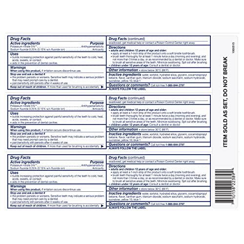 Sensodyne Sensodyne Fresh Mint Sensitive Toothpaste, Cavity Prevention and Sensitive Teeth Treatment - 4 Ounces (Pack of 3)