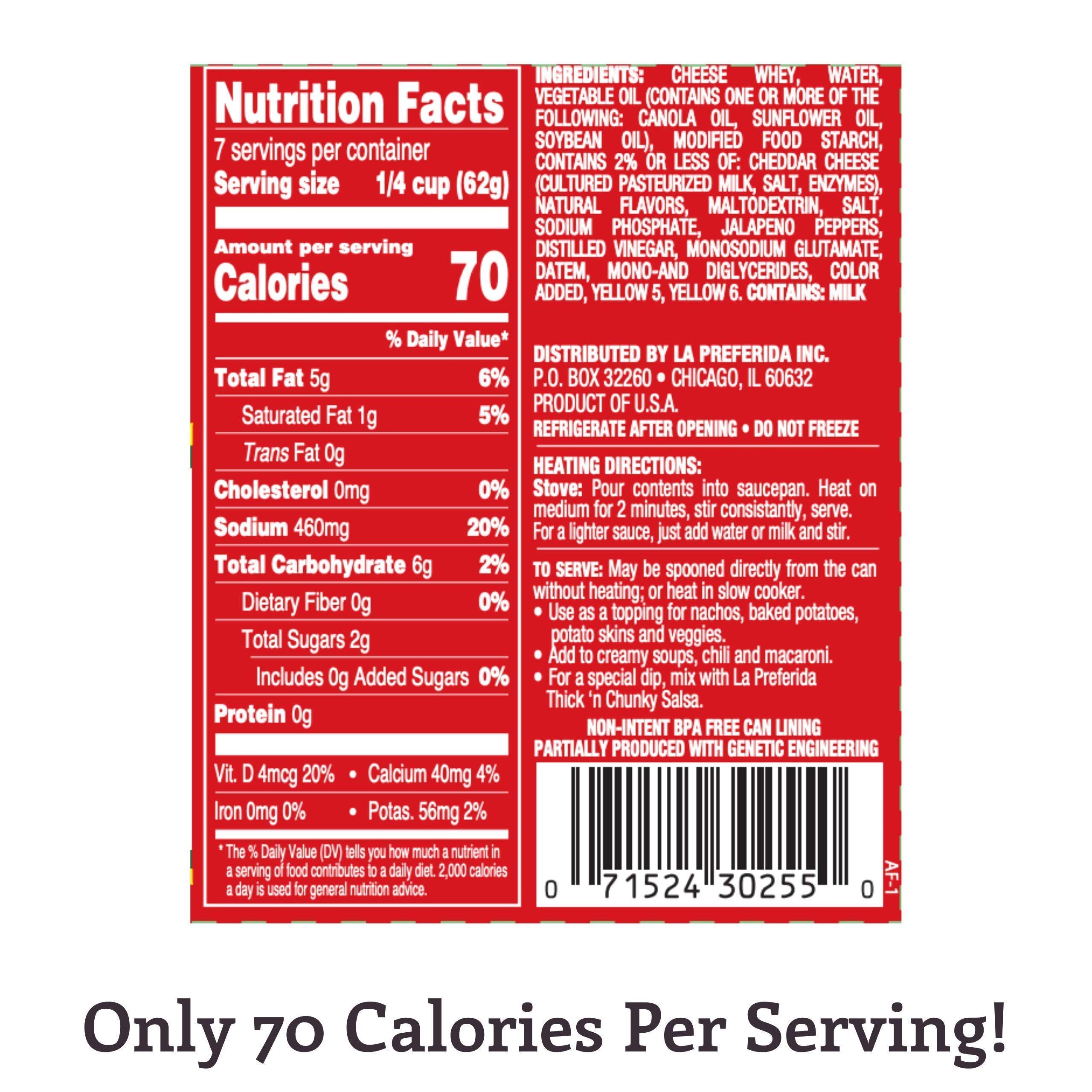 LA PREFERIDA La Preferida Nacho Cheese Sauce, 15 Ounce (Pack of 6)