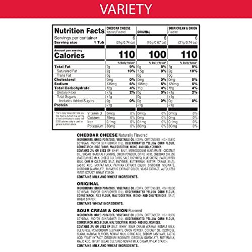 Pringles Pringles Potato Crisps Chips, Lunch Snacks, On-the-Go Snacks, Snack Stacks, Variety Pack, 12.9oz Box (18 Cups)