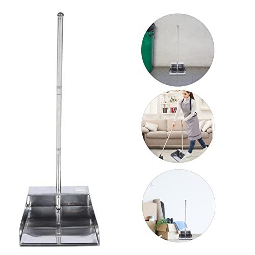 Angoily Angoily Metal Dustpan Stand up Pans Stainless Steel Long Handle Dustpan Kitchen Dustpan for Garage Home and Yard Household Sweeping Parts Accessories