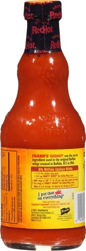 Frank\'s RedHot Frank\'s RedHot Hot Buffalo Wings Hot Sauce, 12 fl oz (Pack of 2)