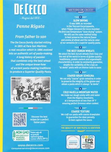 De Cecco De Cecco Penne Rigate Pasta, 16 Oz (Pack of 3)