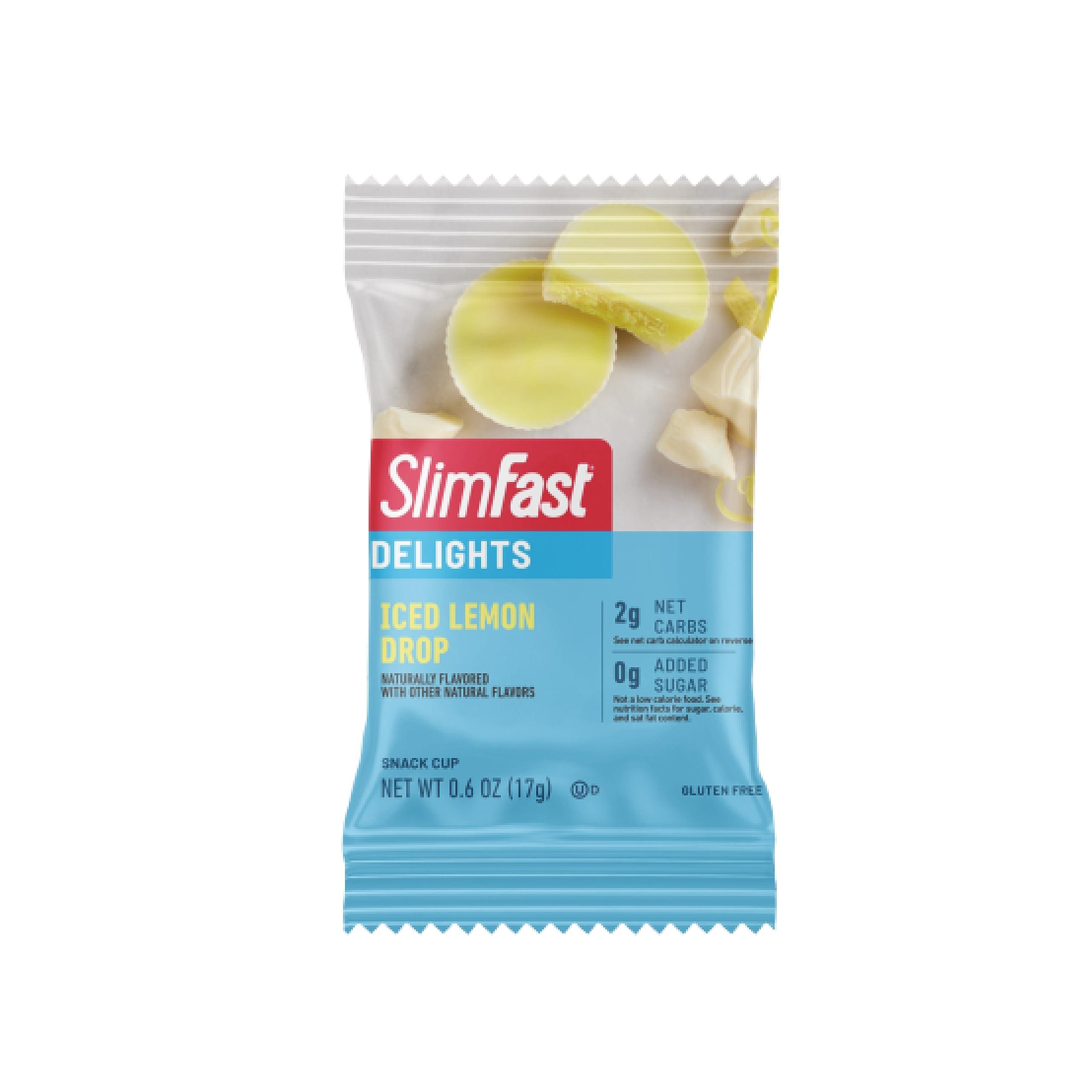SlimFast SlimFast Delights Iced Lemon Drop Snack Cup, 10 Count (Pack of 4)