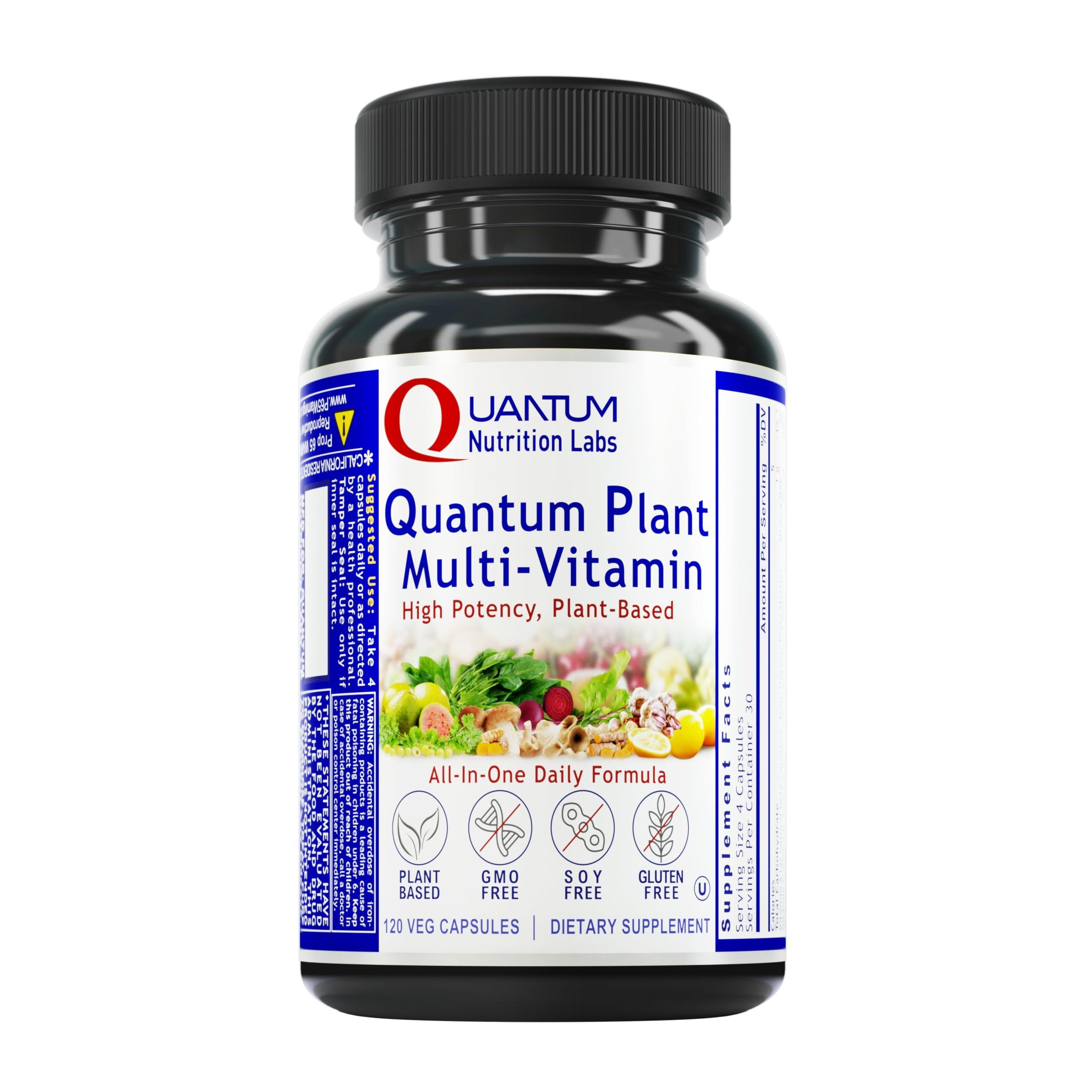 Quantum Nutrition Labs QNL Quantum Plant Multi-Vitamin - Complete Multivitamin - Immune Support for Adults - Natural Multivitamin for Men & Women - 120 Plant-Source Capsules