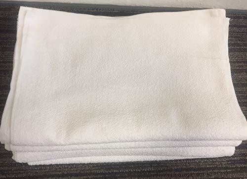 Towels N More Towels N More 300 (25 Dozens) Bar Mop Towels, 16x19 Restaurant Kitchen Cleaning Bar Towels, 31oz Commercial Bar Mop Towels (White)