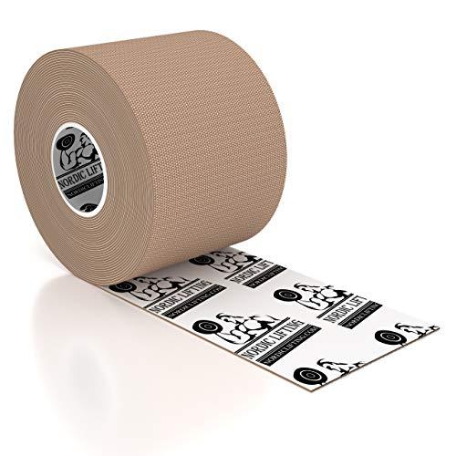 Nordic Lifting Nordic Lifting Knee Compression Sleeves (1 Pair) XXL, Grey and Kinesiology Tape (2-Pack) PrimeTape