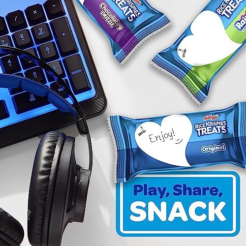 RICE KRISPIES TREATS Rice Krispies Treats Crispy Marshmallow Squares, Kids Snacks, Cereal Bars, Variety Pack, 12.1oz Box (16 Bars)