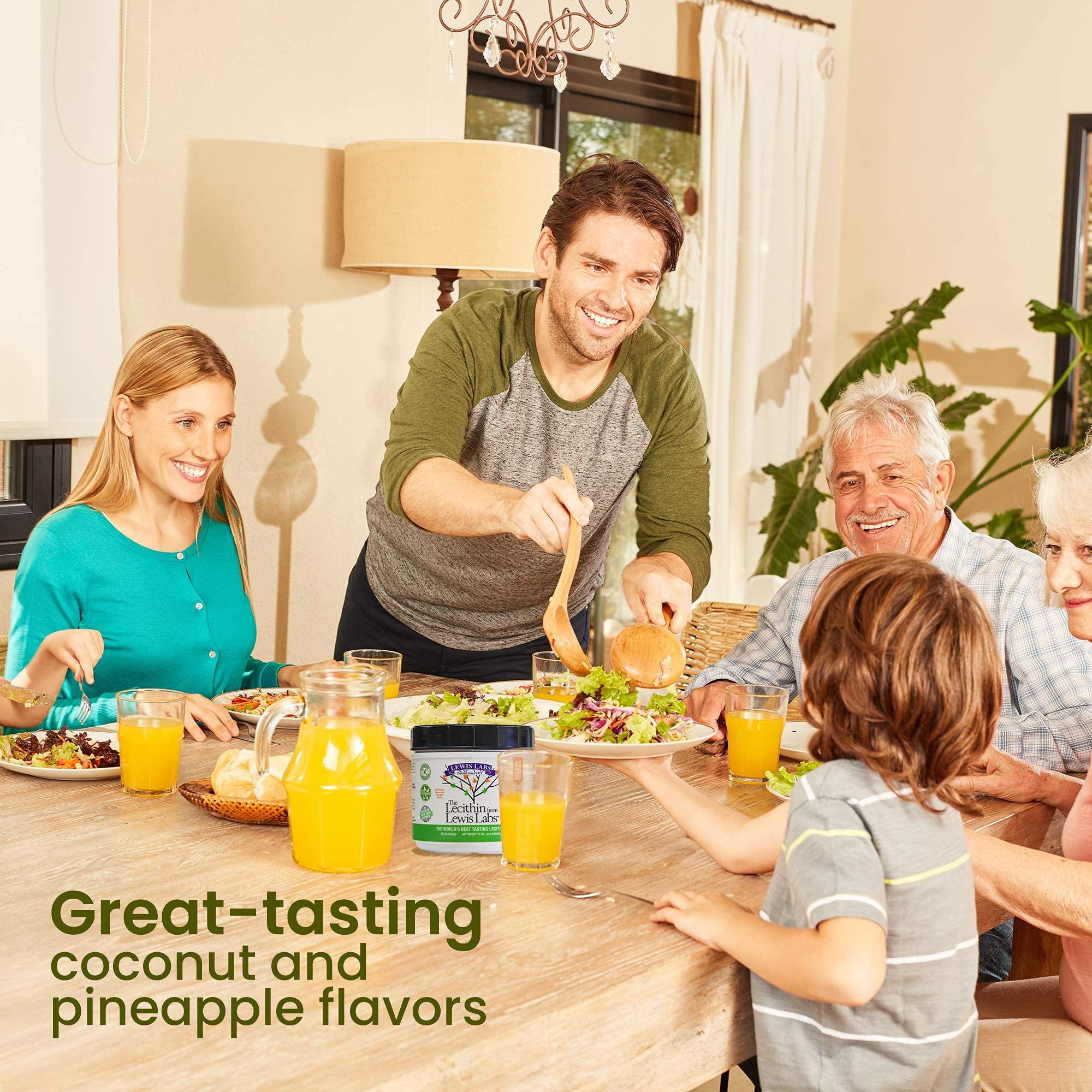 Lewis Labs Lecithin Granules Supplement | Natural Soy Lecithin Powder is an Excellent Source of Phosphatidyl Choline | Lactation Support, Immune Function & Support Brain Health, 16 oz