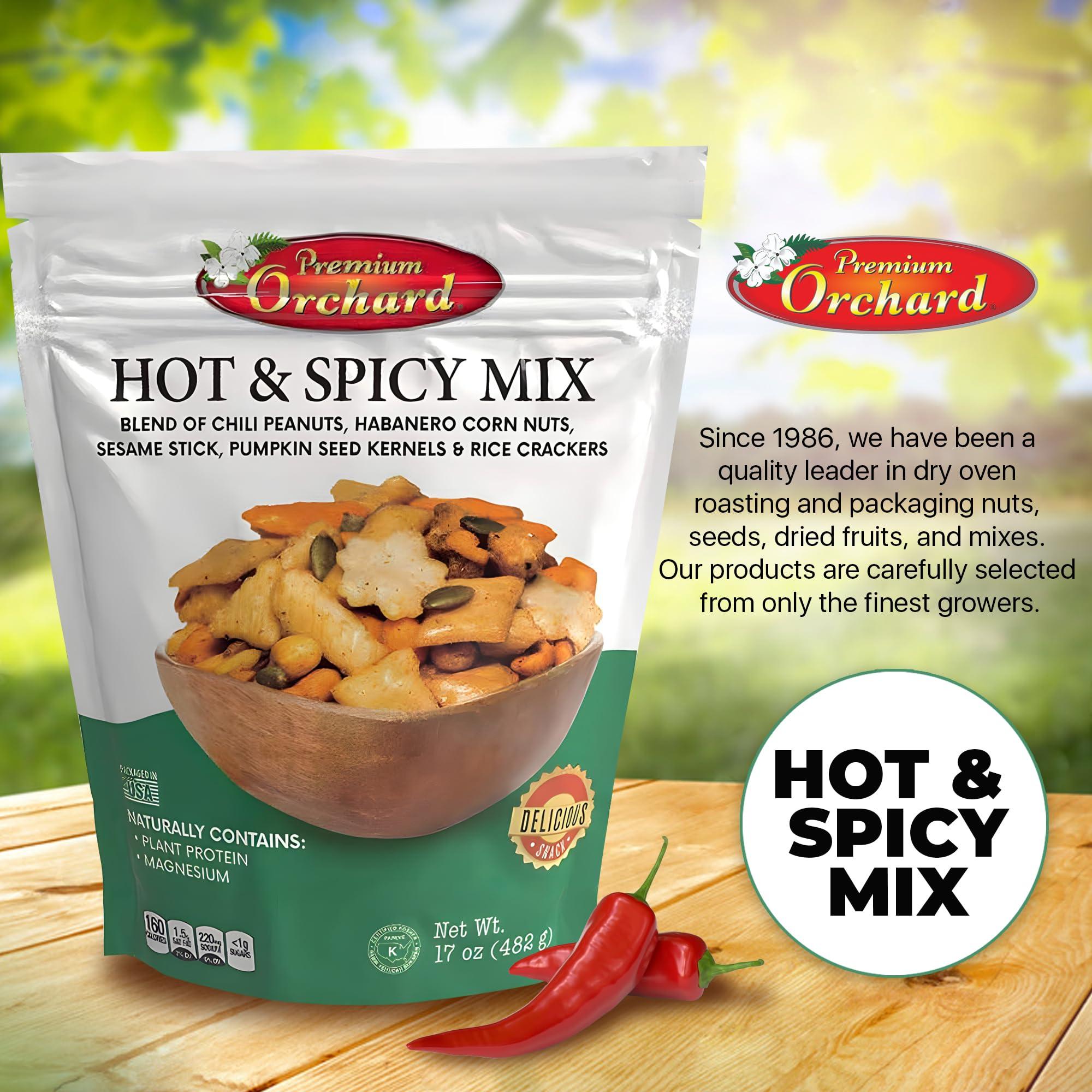 Premium Orchard MIXED NUTS Sweet & Spicy Nut Mix + Hot & Spicy Mix Savory Snacks Packed Fresh Healthy Protein Snack