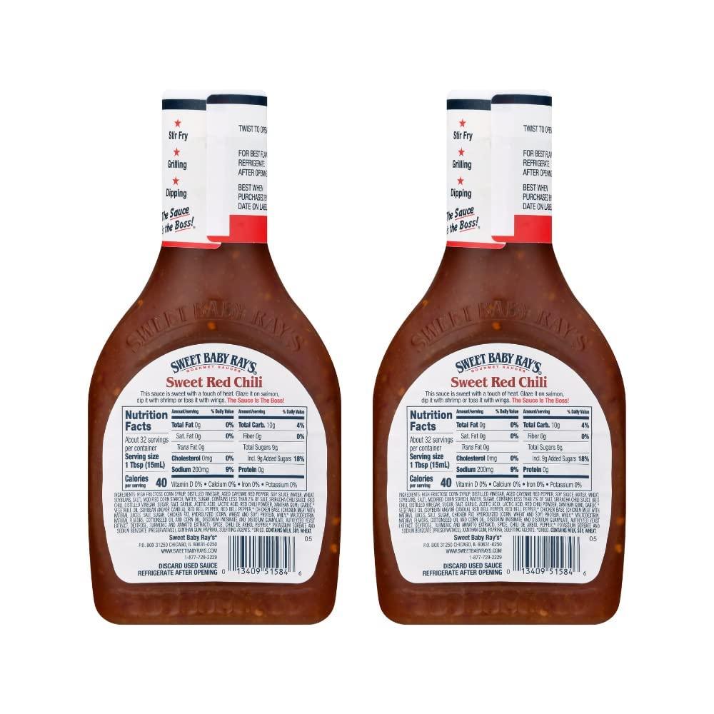 Sweet Baby Ray's Sweet Baby Ray\'s, Wing Sauce & Glaze, Sweet Chili, 16oz Bottle (Pack of 2)