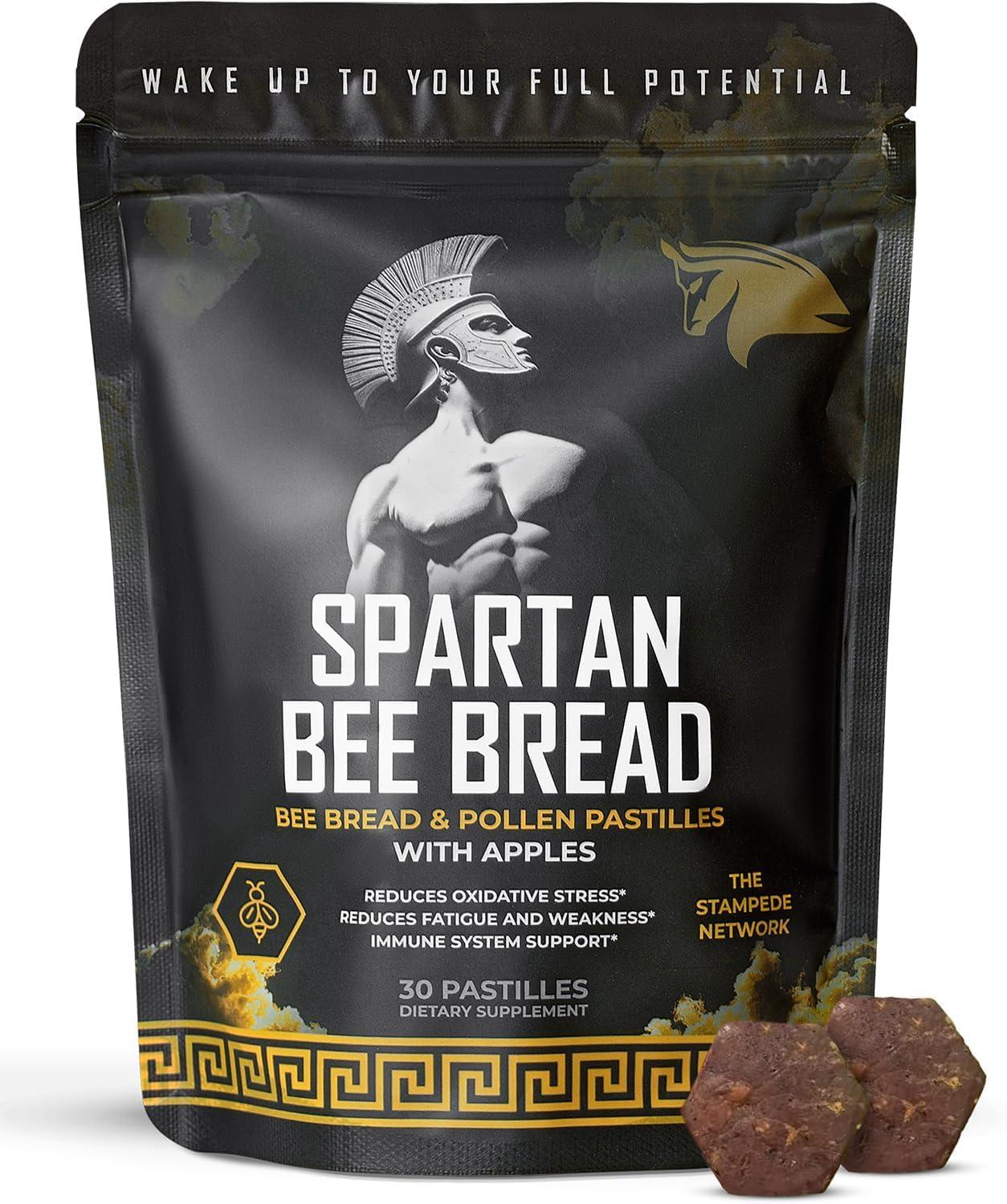 The Stampede Network Spartan Bee Bread Chewables Natural Multivitamin | High Absorption Organic Bee Pollen & Honey | Fermented By Bees For Energy, Vitality, Sleep, Recovery, Immunity | Non GMO, Nothing Synthetic