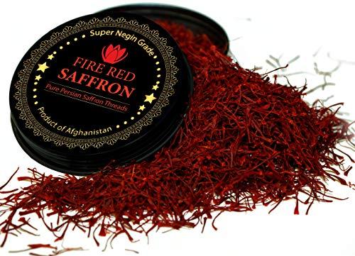 Vanilla Bean Kings Premium Saffron Threads, Pure All Red Saffron Spice | Super Negin Grade | For Culinary Use Such as Tea, Paella, Golden Milk, Rice, & Risotto (10 Grams)
