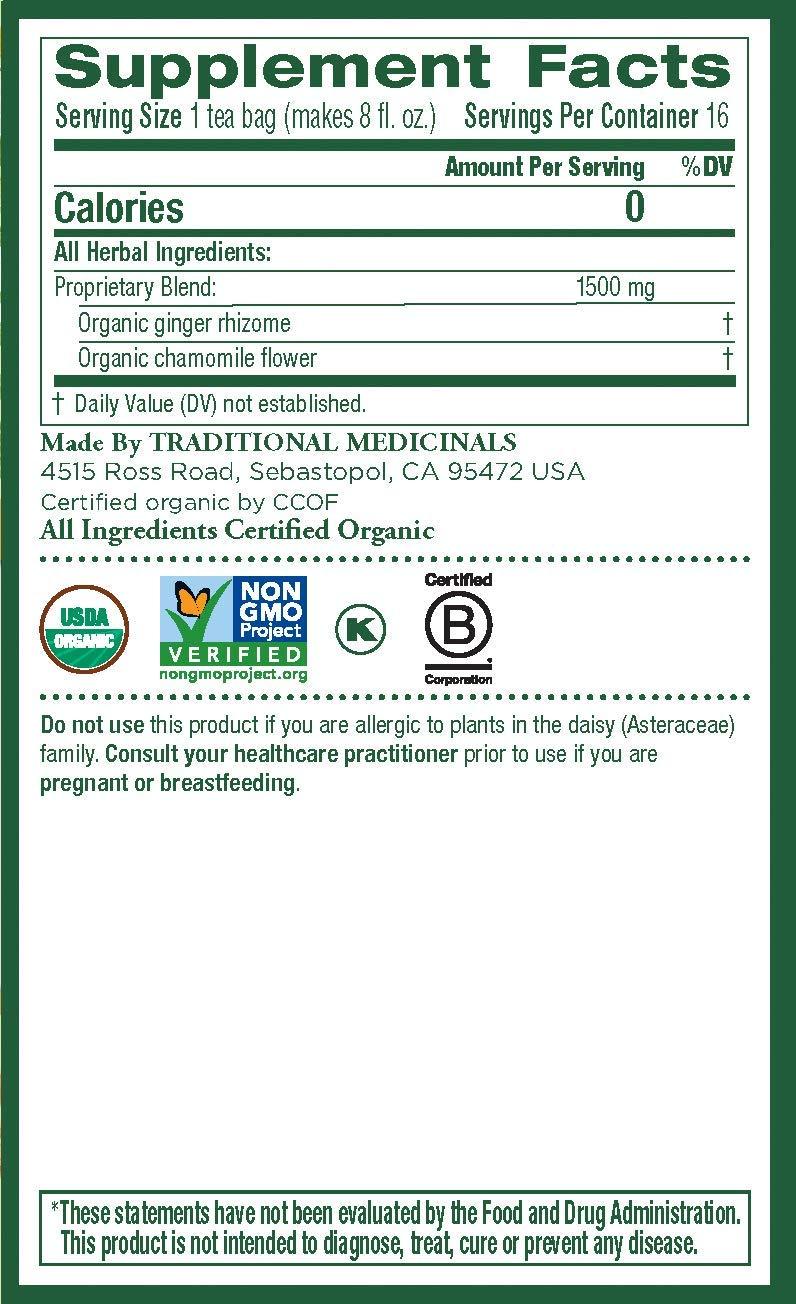 Traditional Medicinals Traditional Medicinals Tea Ginger Chamomile