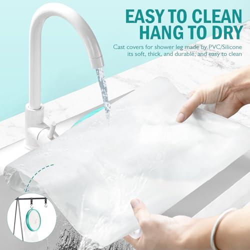 WirtuQuiksy WirtuQuiksy Cast Covers For Shower Leg, Reusable Waterproof Bandages and Cast Cover, Leg Cover For Showering After Surgery