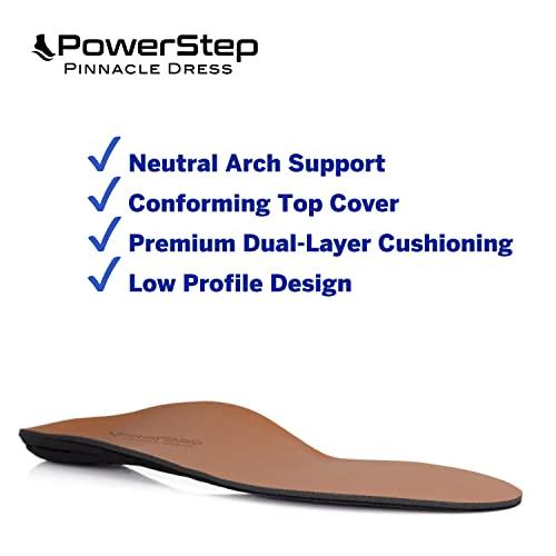 Powerstep PowerStep Insoles, Pinnacle Dress, Arch Pain Relief Insole, For Dress Shoes, Arch Support Orthotic For Women and Men, M5/W7