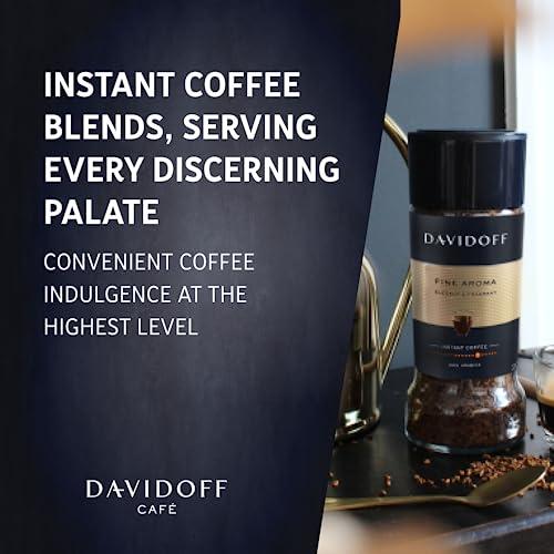 DAVIDOFF DAVIDOFF Fine Aroma Instant Coffee - Elegant and Fragrant - Medium Body with a Acidic Tang - 100% Arabica Beans - 7/12 Intensity - 1 x 3.52 oz
