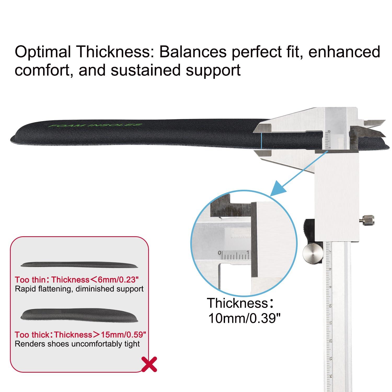 Endoto Memory Foam Insoles for Skechers Shoes, Replacement Inserts for Sneakers, Cushioned Inner Soles for Comfort and Foot Pain Relief(Color:Black,Size:US Women6-EU36)