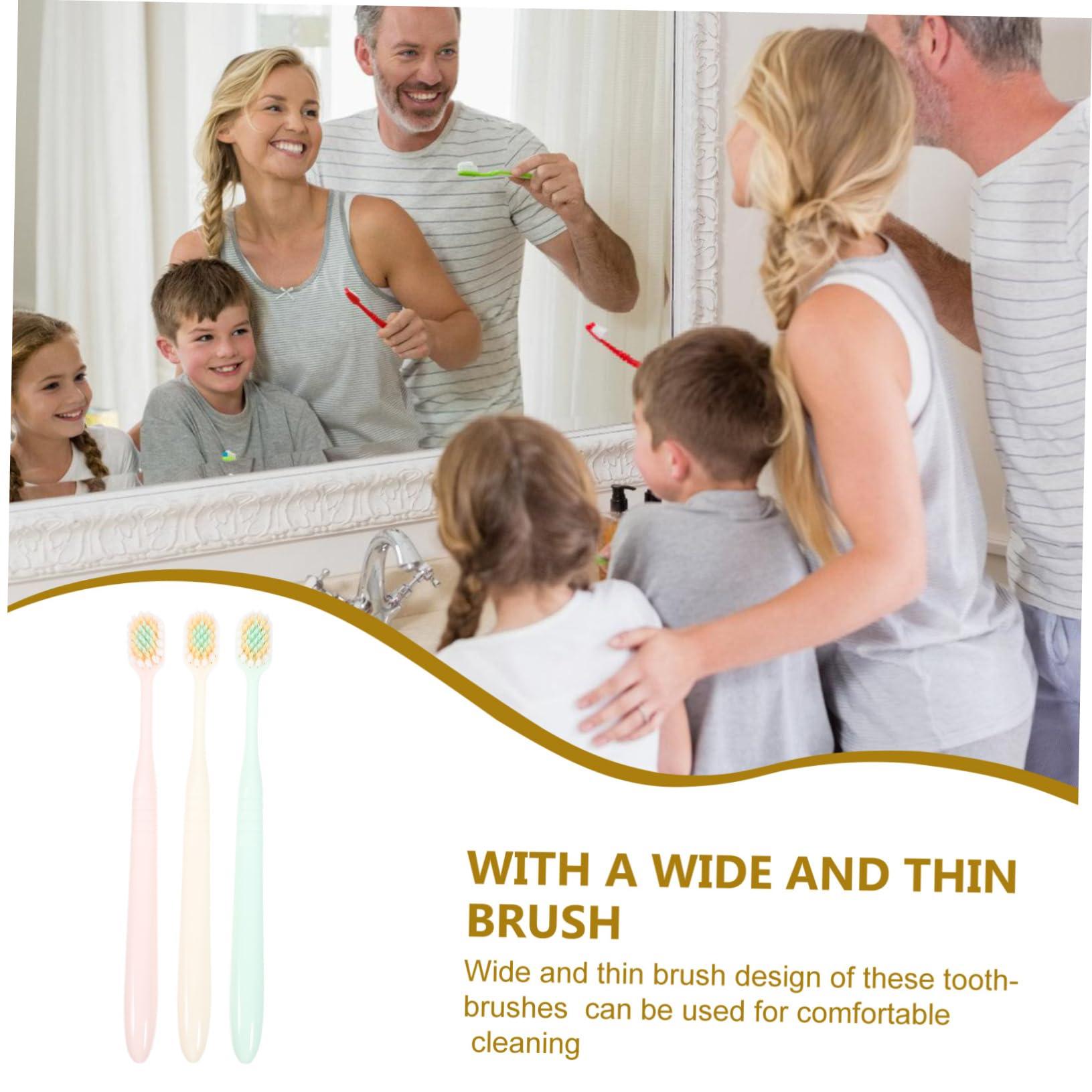 HAKIDZEL HAKIDZEL 3pcs Japanese-Style Toothbrush Extra Soft Bristle Adult Toothbrush Set Stick Travel Creative toothbrushes Household Portable Toothbrush Creative Soft Toothbrush Travel