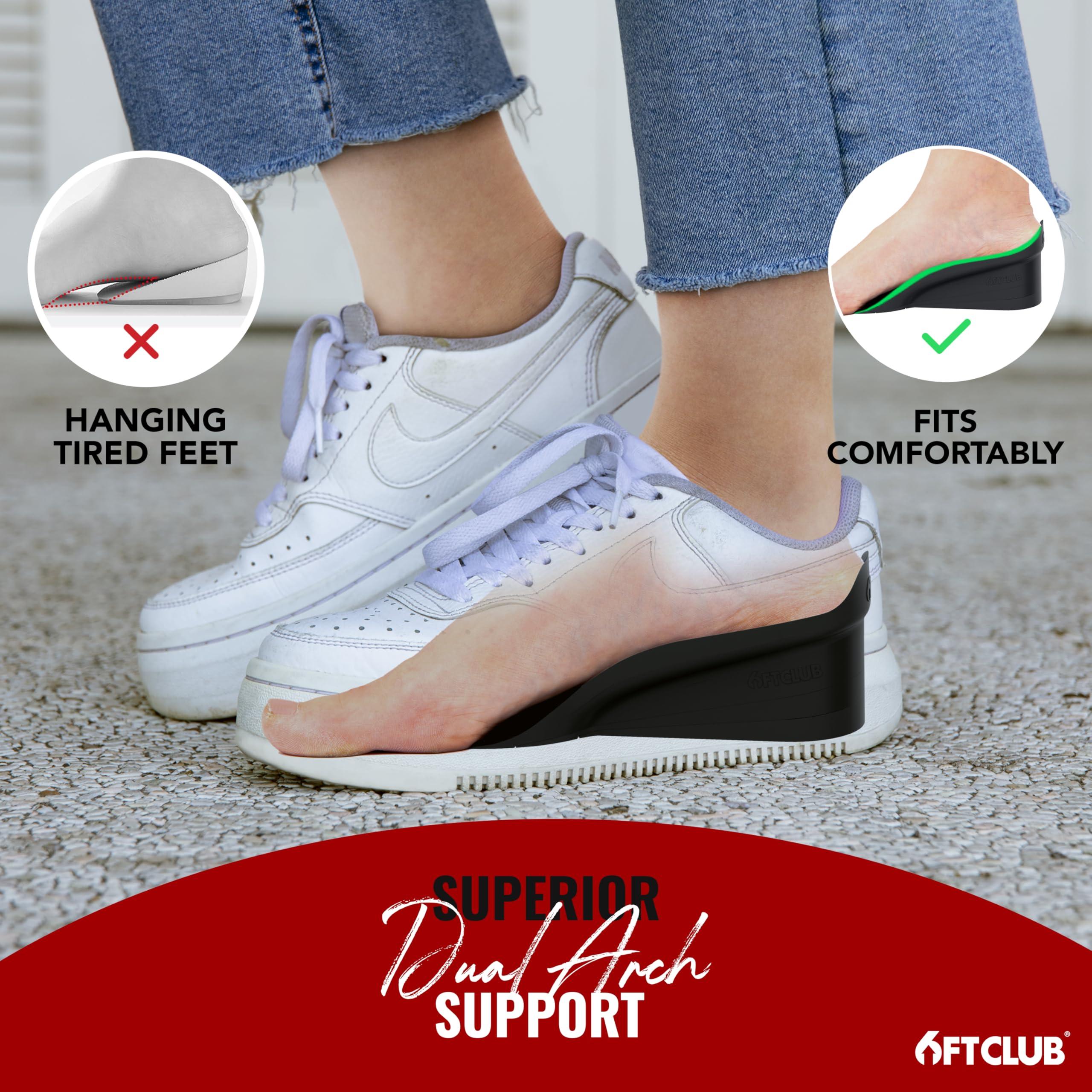 6FT CLUB 6FT Stealth Advanced Height Incease Insoles up to 1.5 Inches (4CM) Memory Foam 3 Layer Discreet Elevation Enhancer Boost Shoe Lifts Orthopedic Dual Arch Support Makes You Taller All Day Comfort