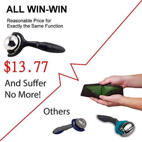 Vinyl Quote Me Vinyl Quote Me Roller Massage Ball - Ergonomic Handle Cold Warm Compression Temperature Keeper Stainless Steel Muscle Pain Relief Body Neck Shoulder Back Leg Calf Therapy Ice Heat Hot-Roller Stick