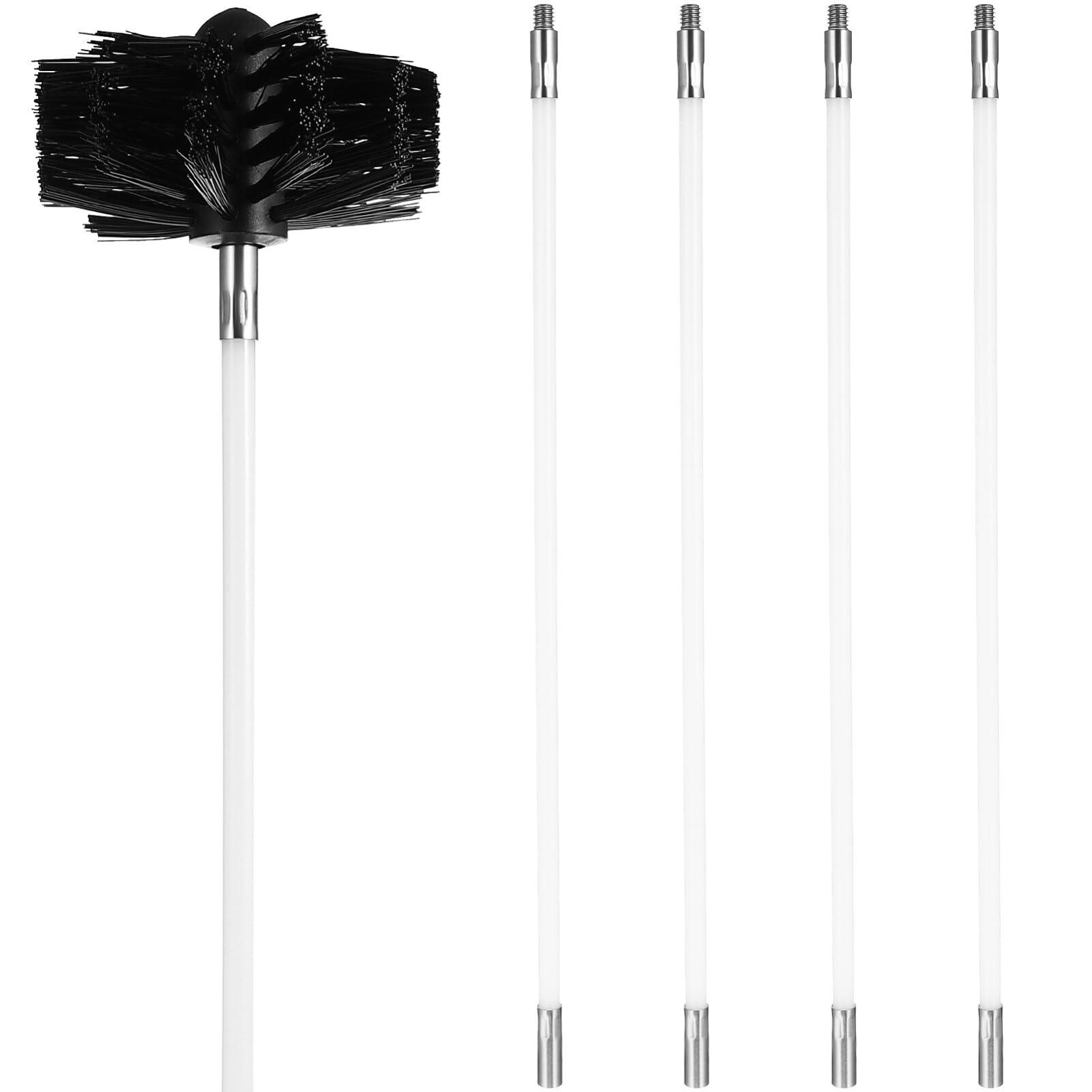 TOVINANNA TOVINANNA Dryer Vent Cleaner Kit Laundry Room Organization Cleaner Brush Air Duct Cleaning Tools with Tubes Nylon Dryer Duct Brush Set fopr Fast Cleaning 16x3.in(4ps Hose + 1ps Brush)