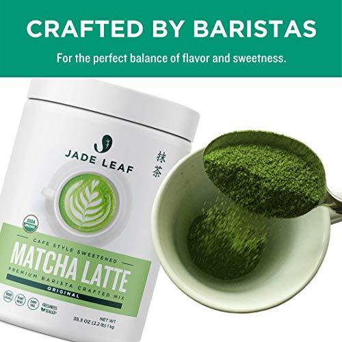 Jade Leaf Matcha Jade Leaf Matcha Latte Mix Bundle - 1kg Canister + 10ct Stick Packs - Cafe Style Sweetened Blend - Sweet Matcha Green Tea Powder