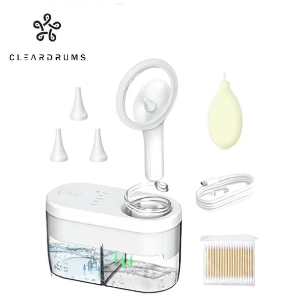 Cleardrums Cleardrums Ear Wax Removal Kit Ear Irrigator Ear Wax Removal Tool Electric Ear Wax Removal Ear Cleaner, Safe & Effective Ear Wax Removal Kit