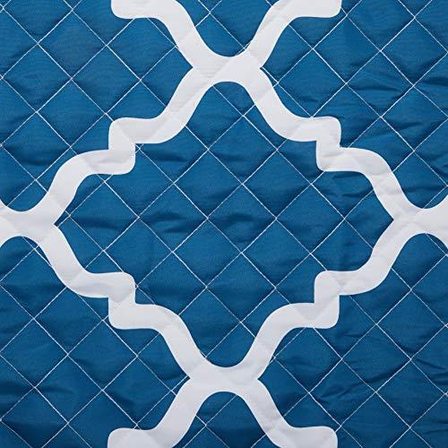HealthSmart HealthSmart Wedge Pillow Cover for Bed Wedges, Wedge Pillow Case, with Rip & Spill Protection, Fits 24 x 24 x 12 Inch Wedges, Blue Moroccan