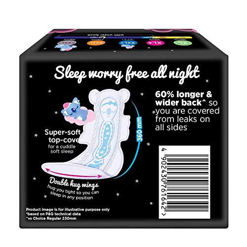 WHISPER Whisper Ultra Night Sanitary Pads for Women, XXXL+ 8 Napkins