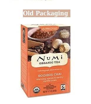 Numi Numi Rooibos Chai Tea 100 Individual Sealed Bags