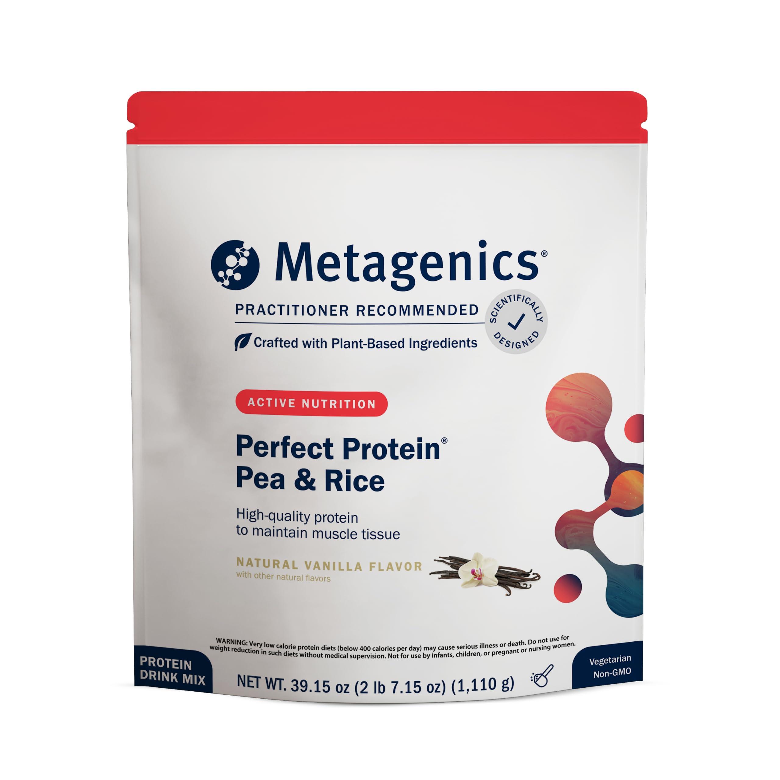 Metagenics Metagenics Perfect Protein Pea & Rice - Featuring OptiProtein, a Balanced Combination of Proprietary Pea and Rice Protein with Added BCAAs - Vanilla Flavor - 30 Servings - 39.15 Oz