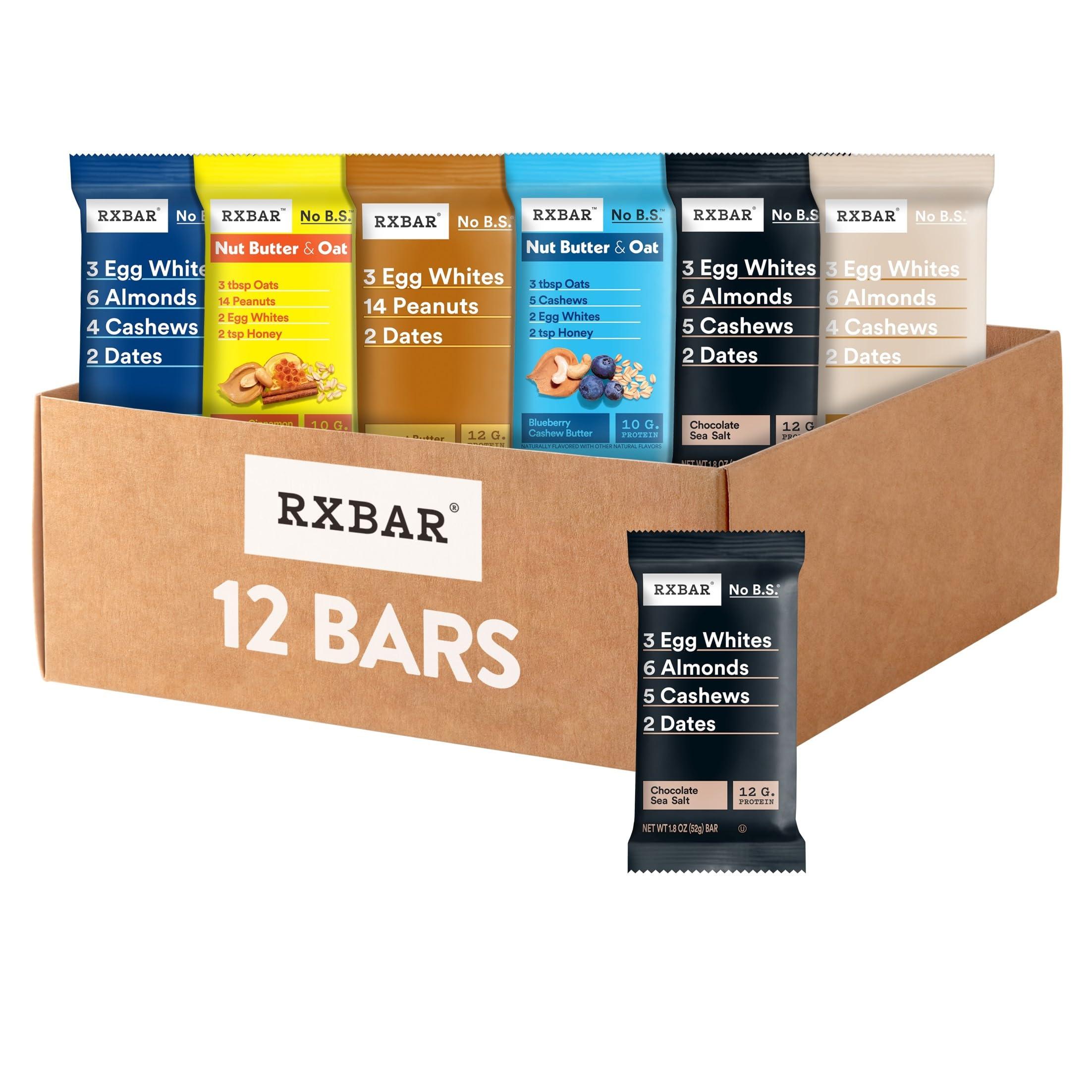 RXBAR RXBAR Protein Bars, Protein Snacks, Snack Bars, Variety Pack (12 Bars)