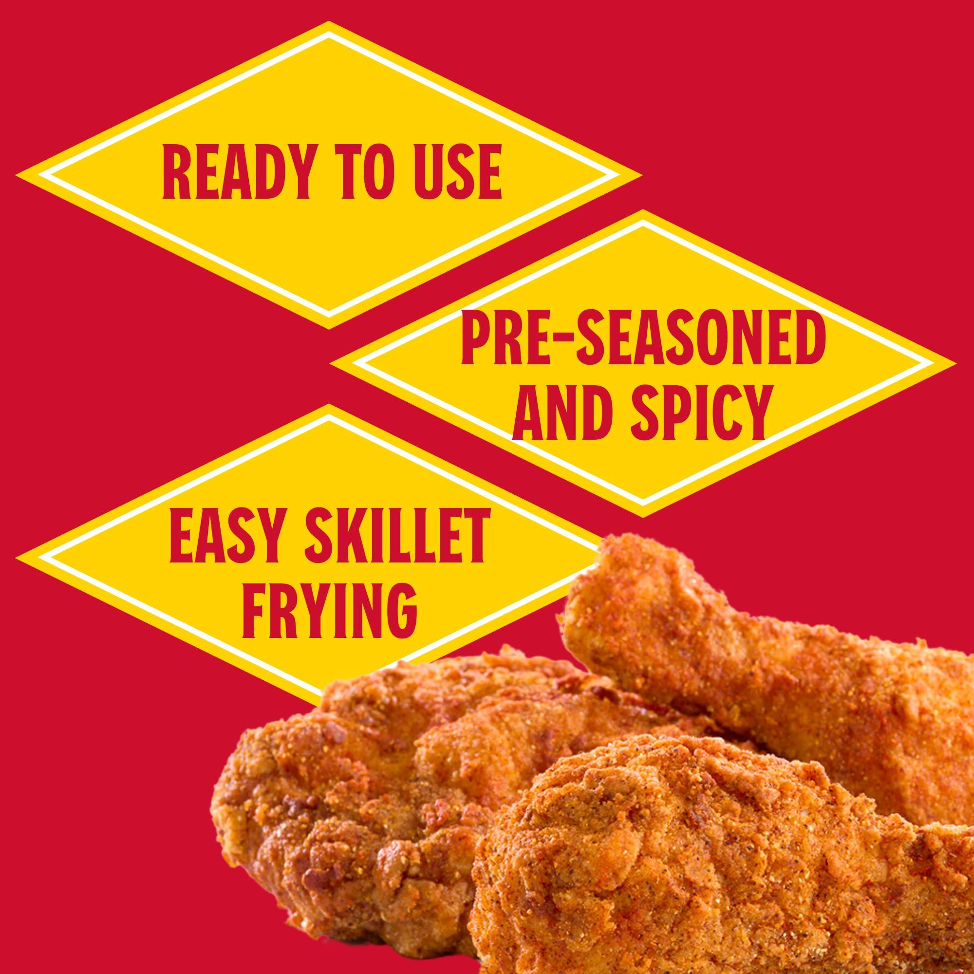 Louisiana Fish Fry Products Spicy Chicken Fry Batter Mix 9 oz. (Pack of 1) - Seasoned and Ready to Use - Extra Spicy - Extra Crunchy - Filled with Cajun Flavor - Easy to Make Recipe - By Louisiana Fish Fry