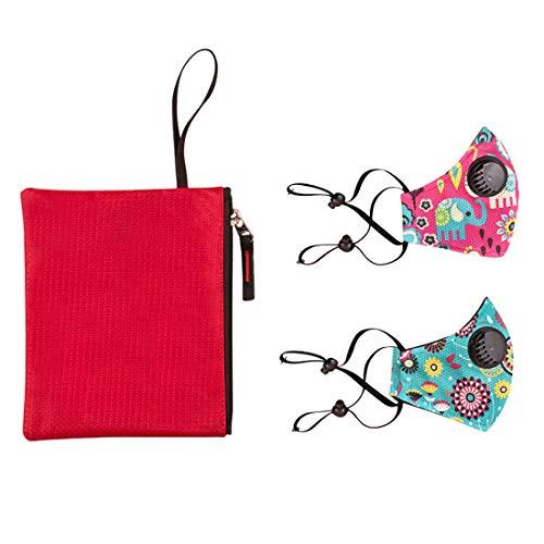 Chumbak Chumbak Outdoor Reusable Masks V2 Kids Set of 2 - Face Masks, Printed Masks with Adjustable Ear Loop, Fabric Face Mask, Comfortable, Washable Masks, 4.9"x7.5"