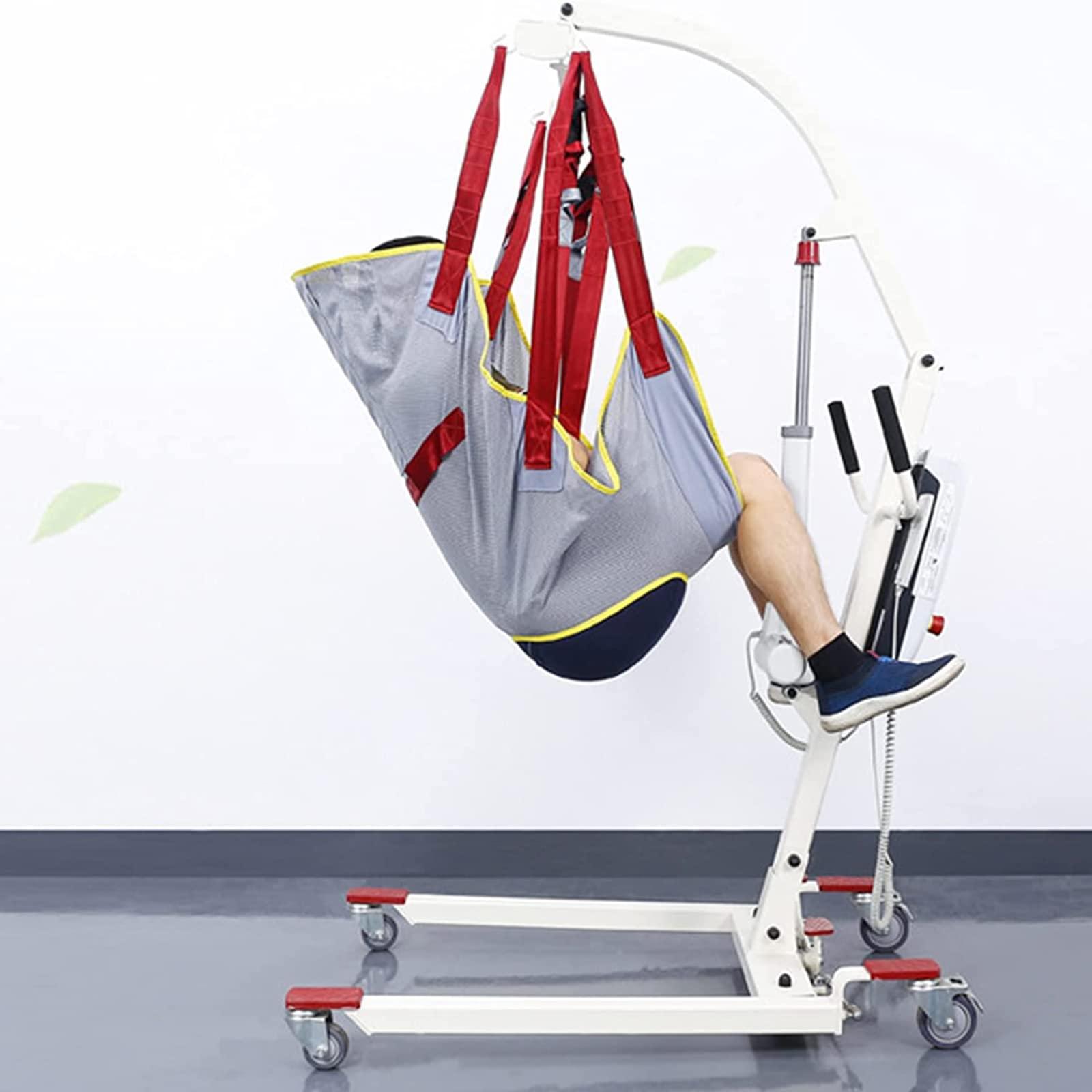 YXJPP Toileting Hoist Sling, Full Body Patient Lift Sling, Universal Mesh Bath Patient Lifting Hoist Sling with Head Support, for Disabled, 507 Lb