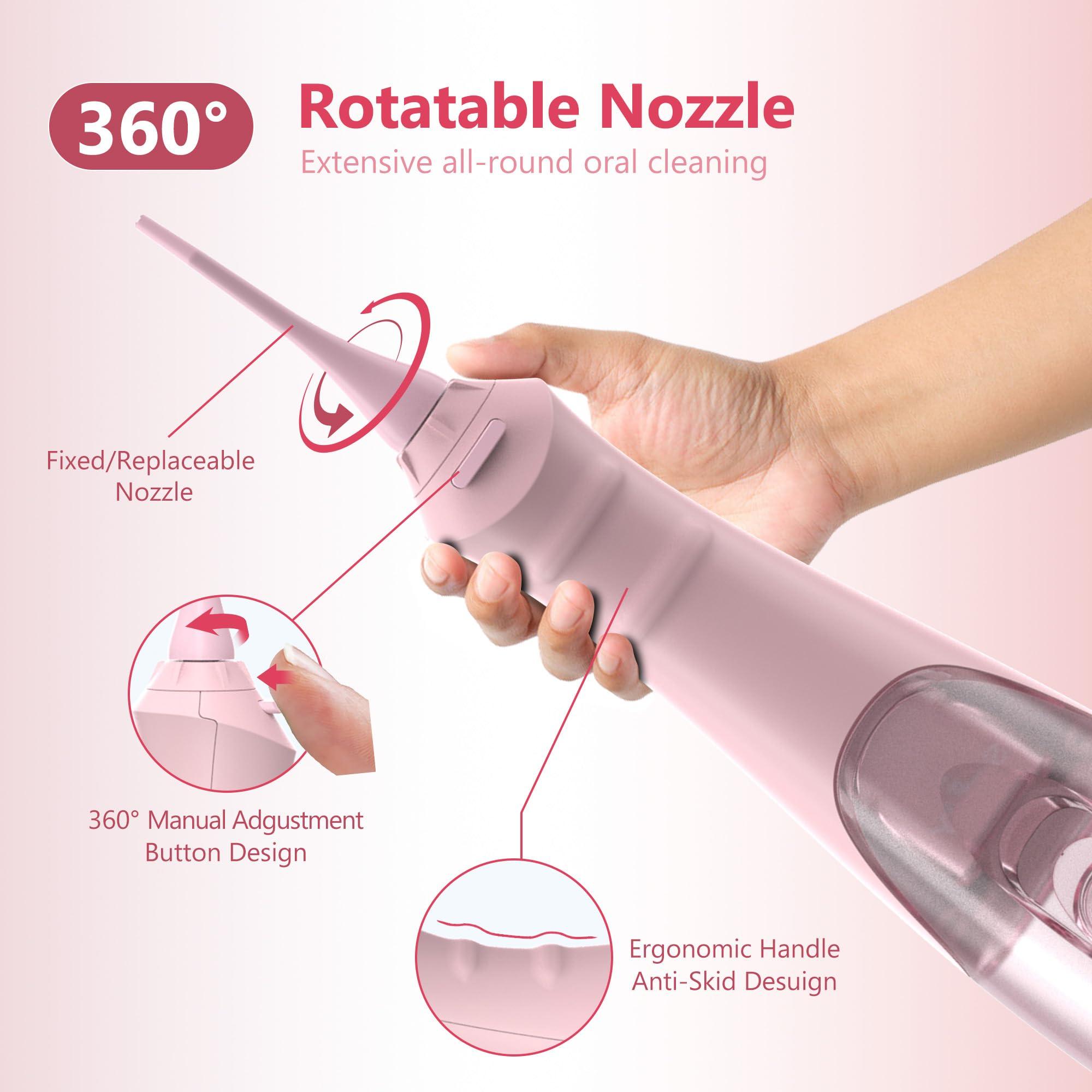 Sejoy Sejoy Water Flossers for Teeth Cleaning, Water Flosser for Teeth Rechargeable Cordless, Electric Portable, 5 Cleaning Modes 8 Jet Tips, IPX7 Waterproof, 230ml, for Travel and Home