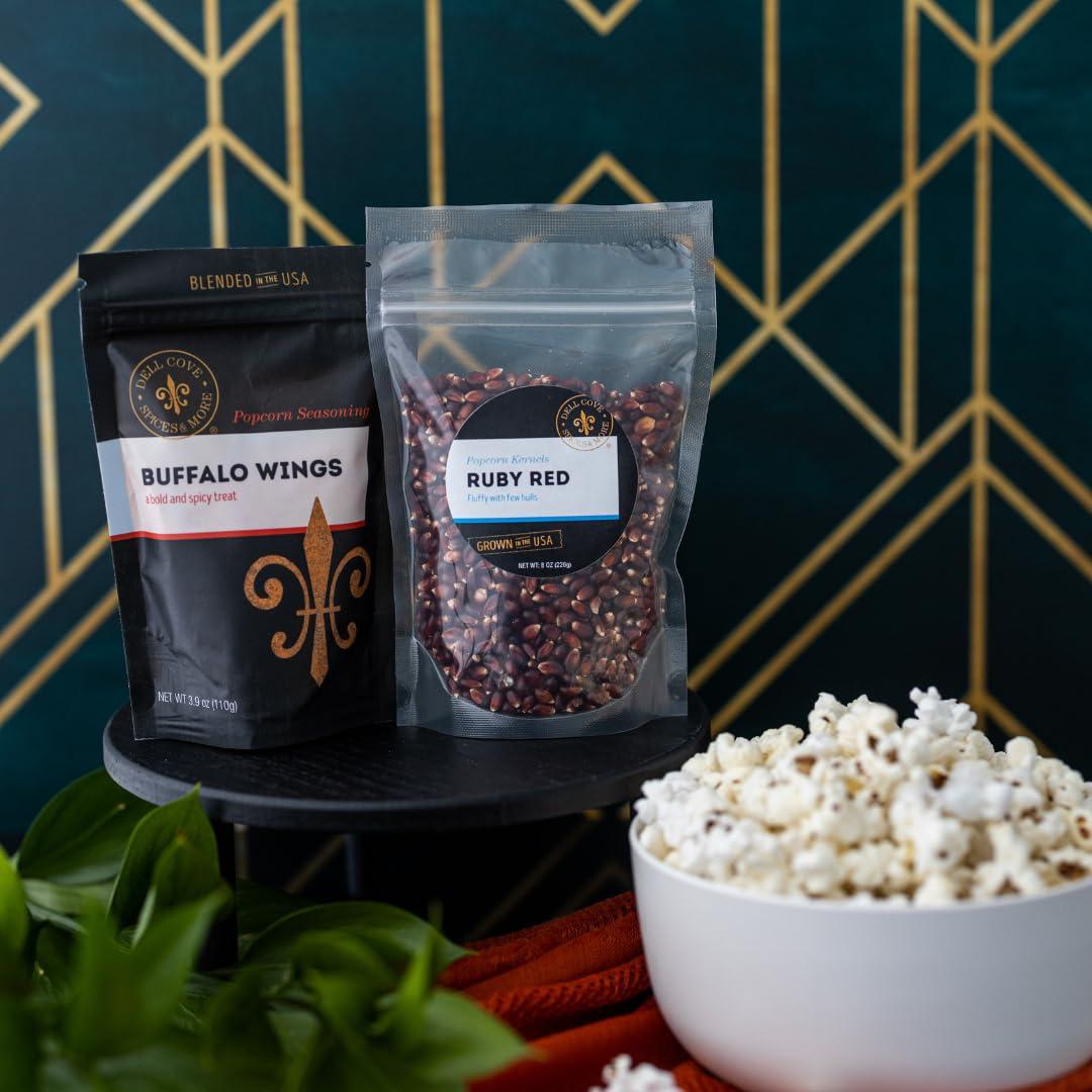 DELL COVE SPICES & MORE Ruby Red Popcorn Kernels - Best Gourmet Popcorn for Home Movie Nights & Popcorn Machines - Dell Cove Spices, Five Pounds