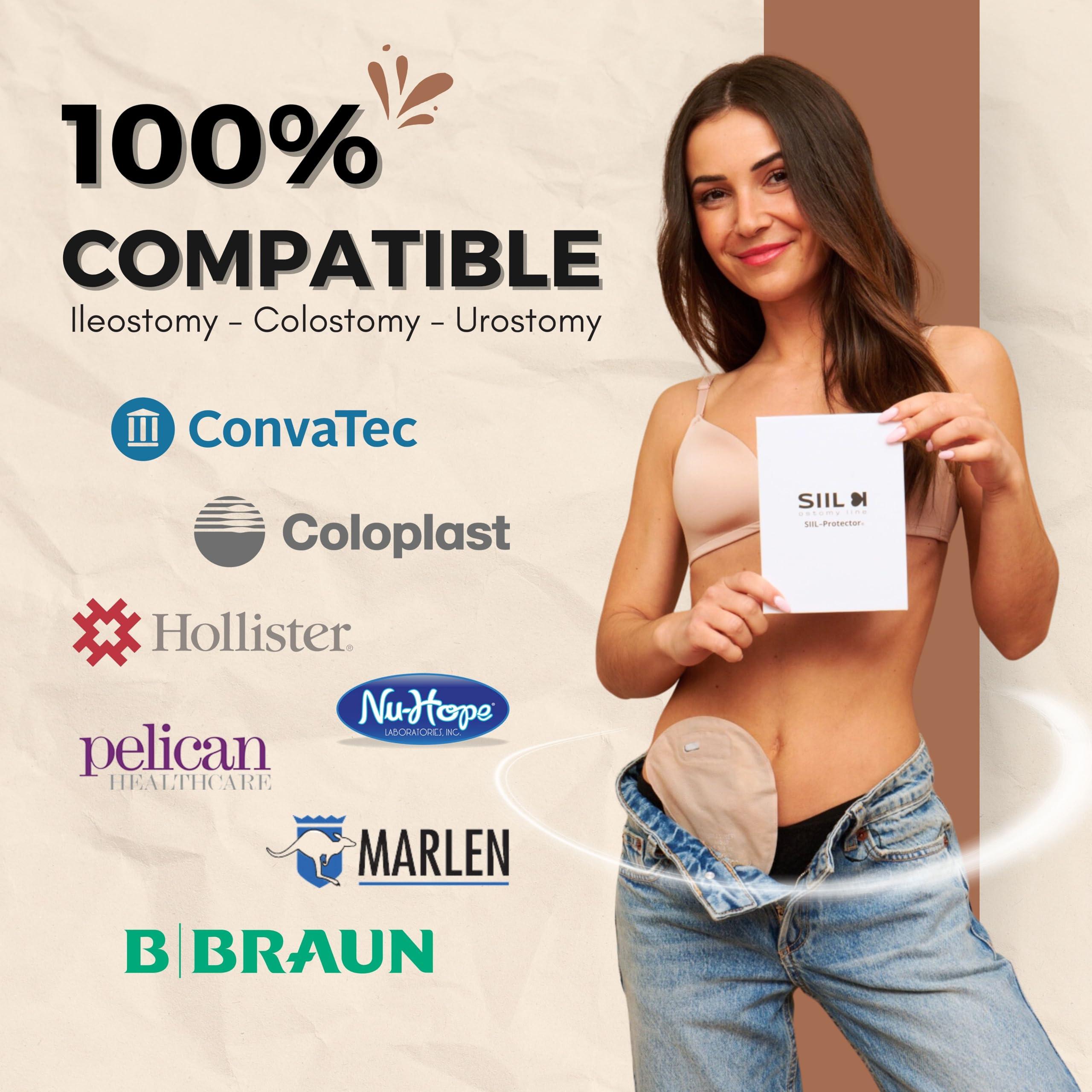 SIIL SIIL Stoma Guard Shield (Beige) for Ostomy bags | Protect your Colostomy Bags & Ileostomy supplies with Stoma Protector | Stoma Cover - Made In Europe