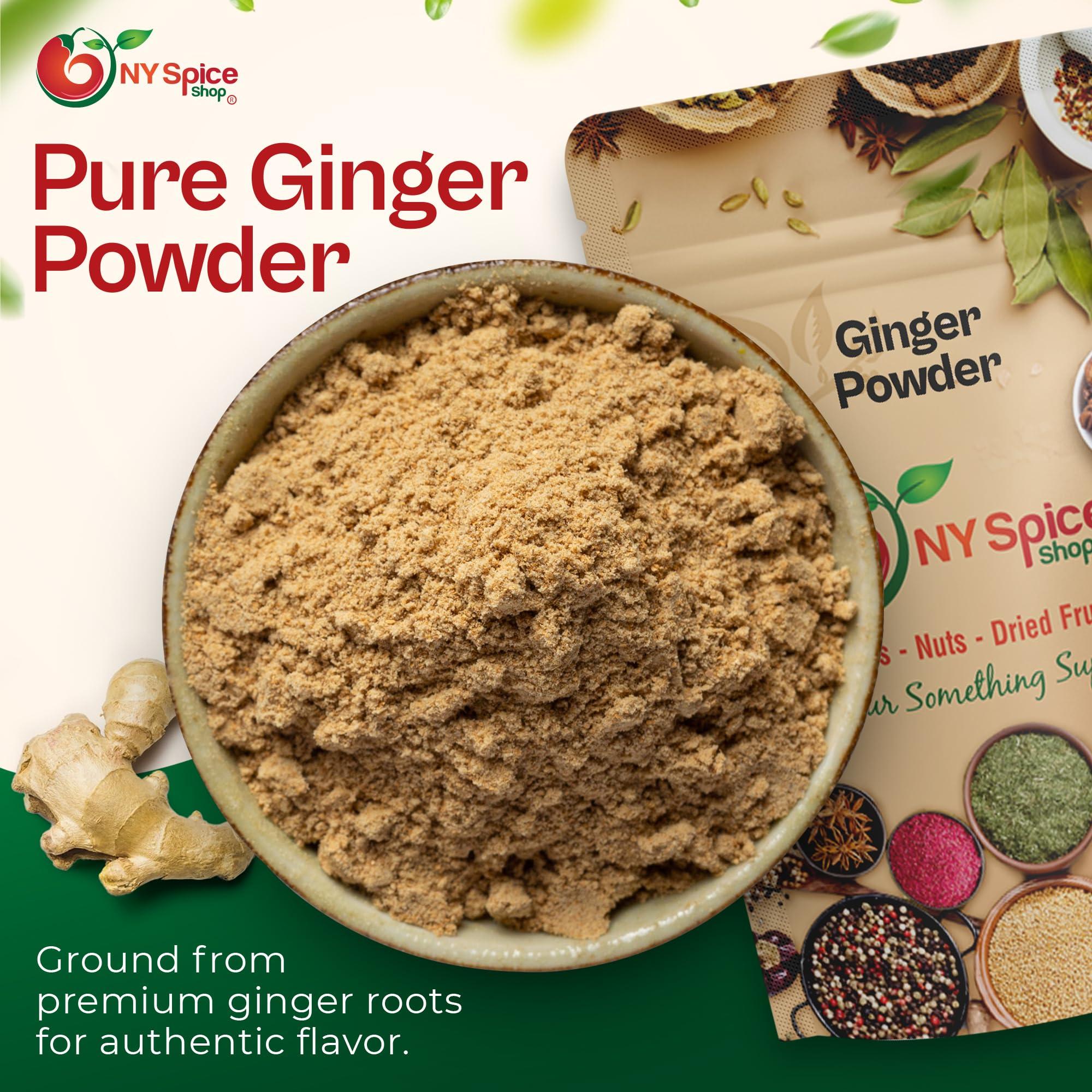 NY Spice Shop NY SPICE SHOP Ginger Powder - Ground Ginger Root - Great Flavor and Highly Aromatic Ground Ginger Root Powder - Perfect for Cooking, Baking Gingerbread, Smoothies & Tea – 3 lbs. (Pound)