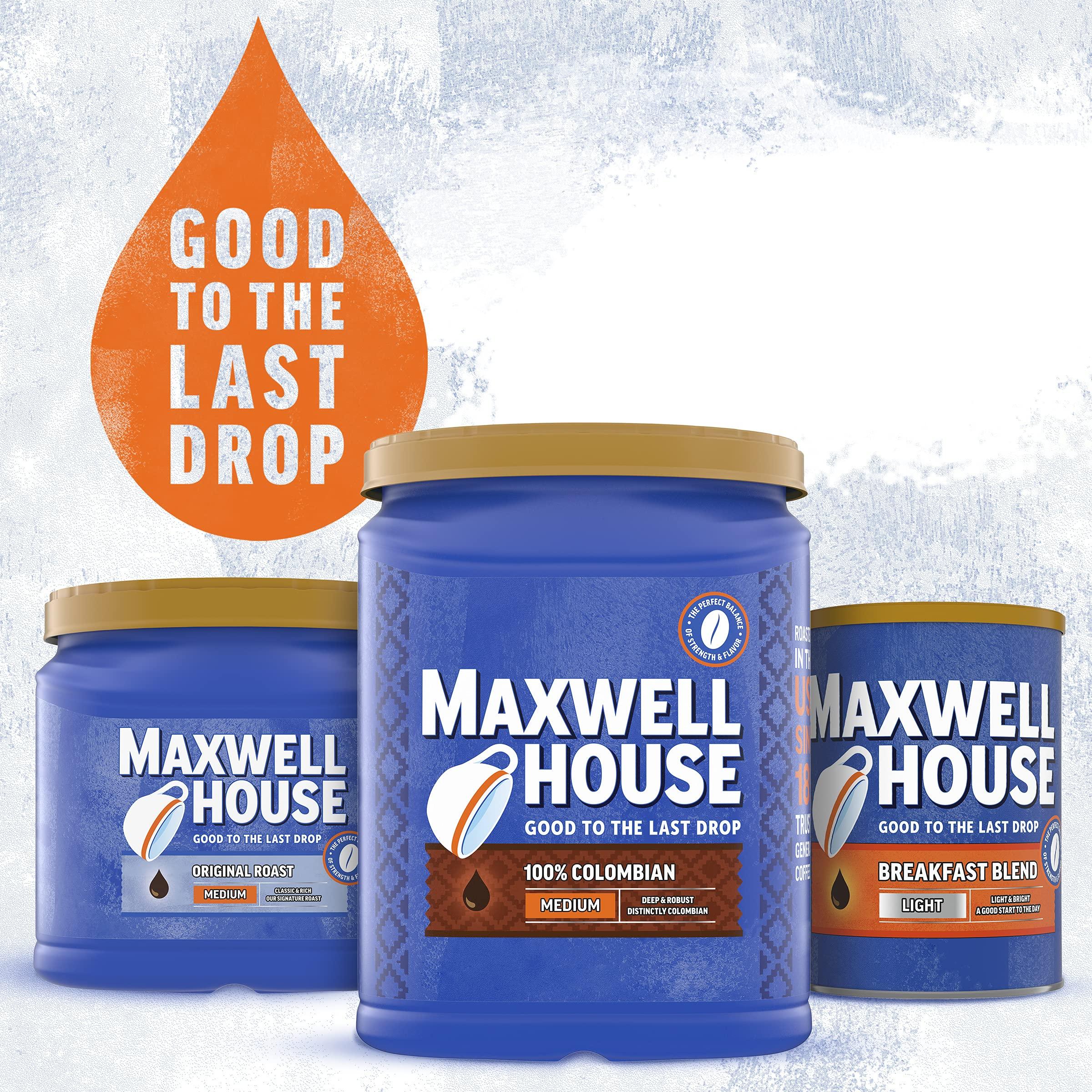 MAXWELL HOUSE Maxwell House 100% Colombian Medium Roast Ground Coffee (37.7 oz Canister)