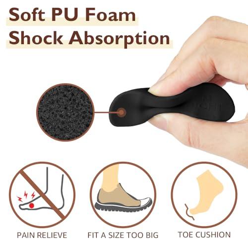 Dr.Foot Dr.Foot Shoe Filler Inserts for Loose Shoe, Toe Filler Cushion Inserts for Shoe Too Big, Big Shoe Fillers Make Shoes Fit for Casual Sports High Heels Boots (Small: Half Size Bigger, Black)