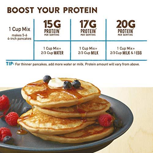 Krusteaz Krusteaz Protein Buttermilk Pancake and Waffle Mix, 15g Protein Per Serving, 20 oz Boxes (Pack of 3)