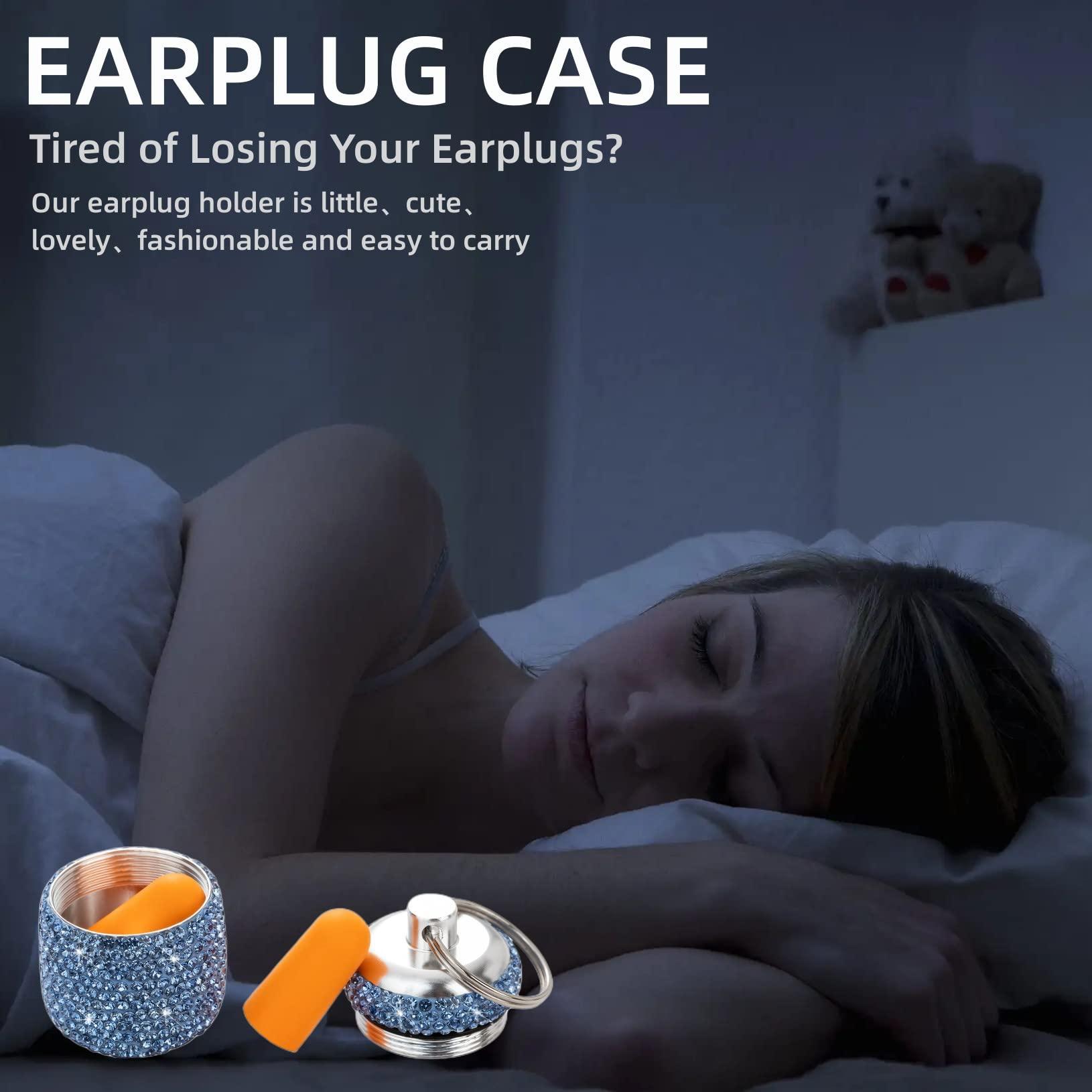 EveryBling Bling Rhinestone Pill Bottle Organizer Daily Travel Pill Case Container Ring Holder Small Medicine Holder Box for Vitamin Supplement Gum with Keychain(Light Blue)