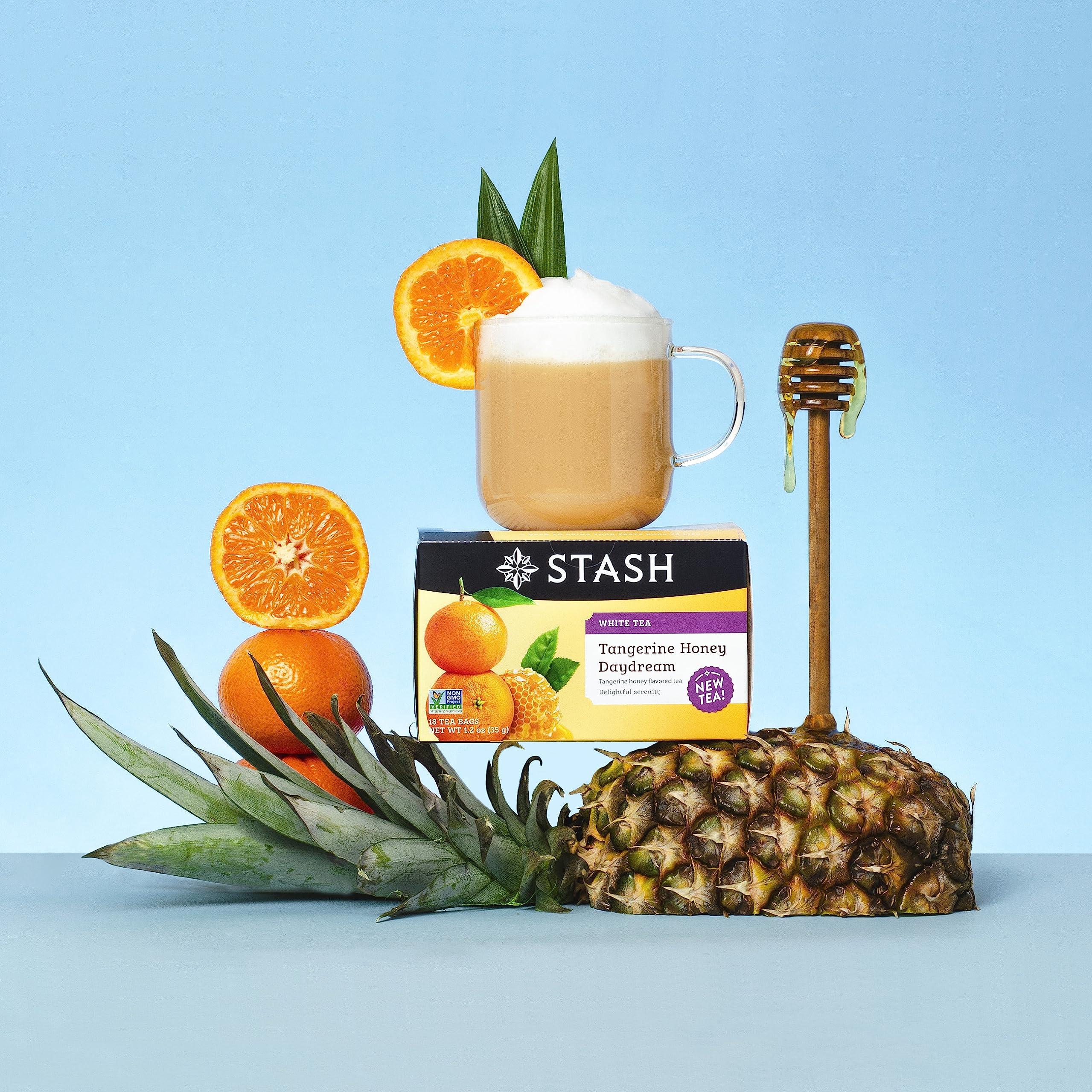 Stash Stash Tea Tangerine Honey Daydream White Tea, Kosher, Gluten Free & Non-GMO, 18 Tea Bags (Pack of 6)