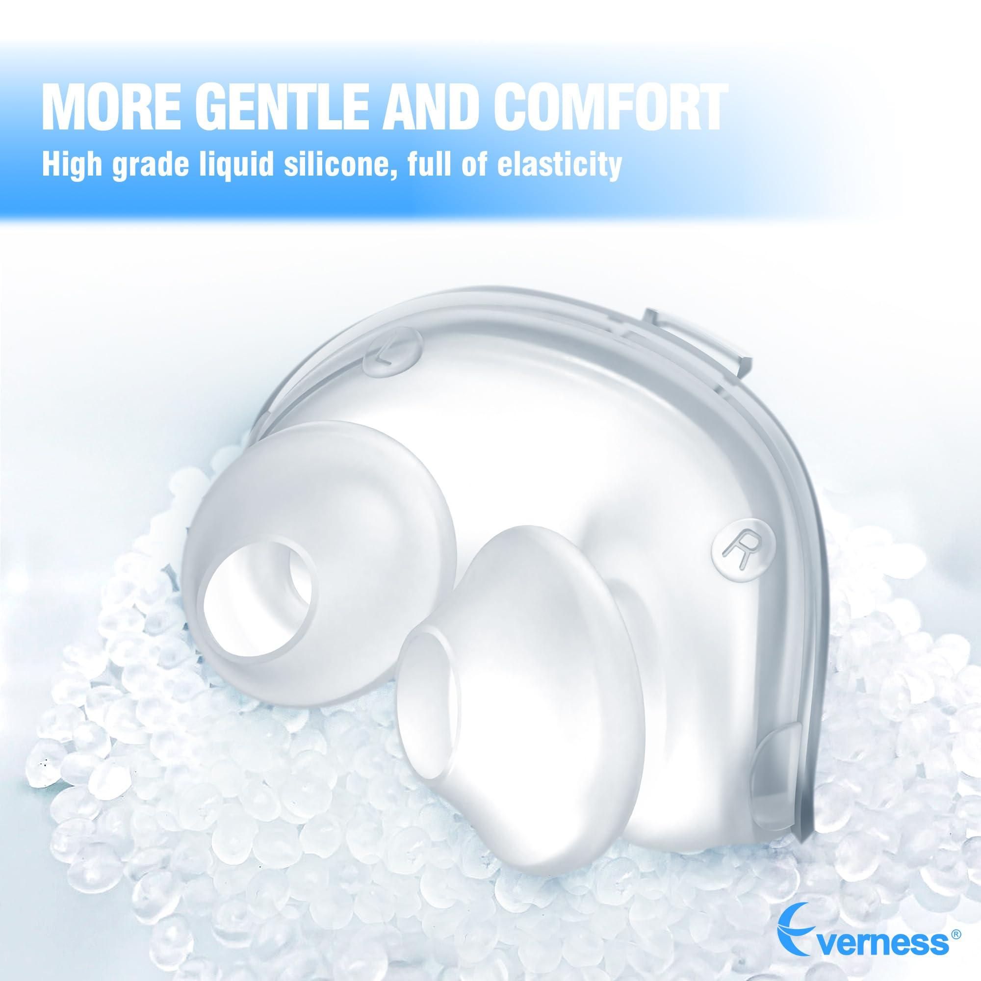 Everness 2 Packs Replacement Nasal Pillows for Airfit P10 Medium, Lighter Weight and Better Seal, Replacement CPAP Supplies with Softer Silicone