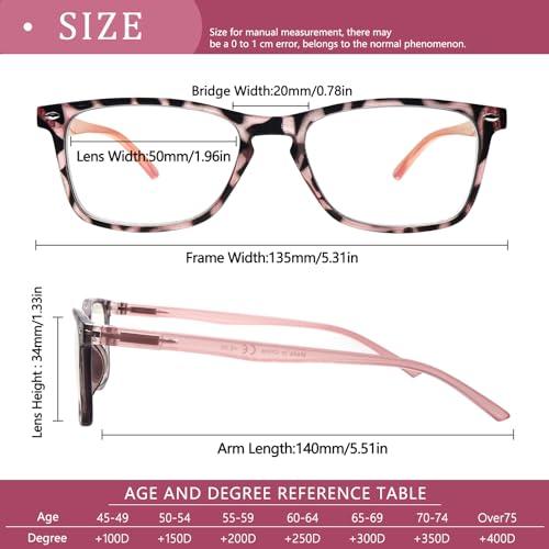 ZONLON ZONLON 6 Pack Reading Glasses for Women, Spring Hinge Eyeglasses Blue Light Blocking Anti Eyestrain Computer Readers (6 Mix C0, 1.75)