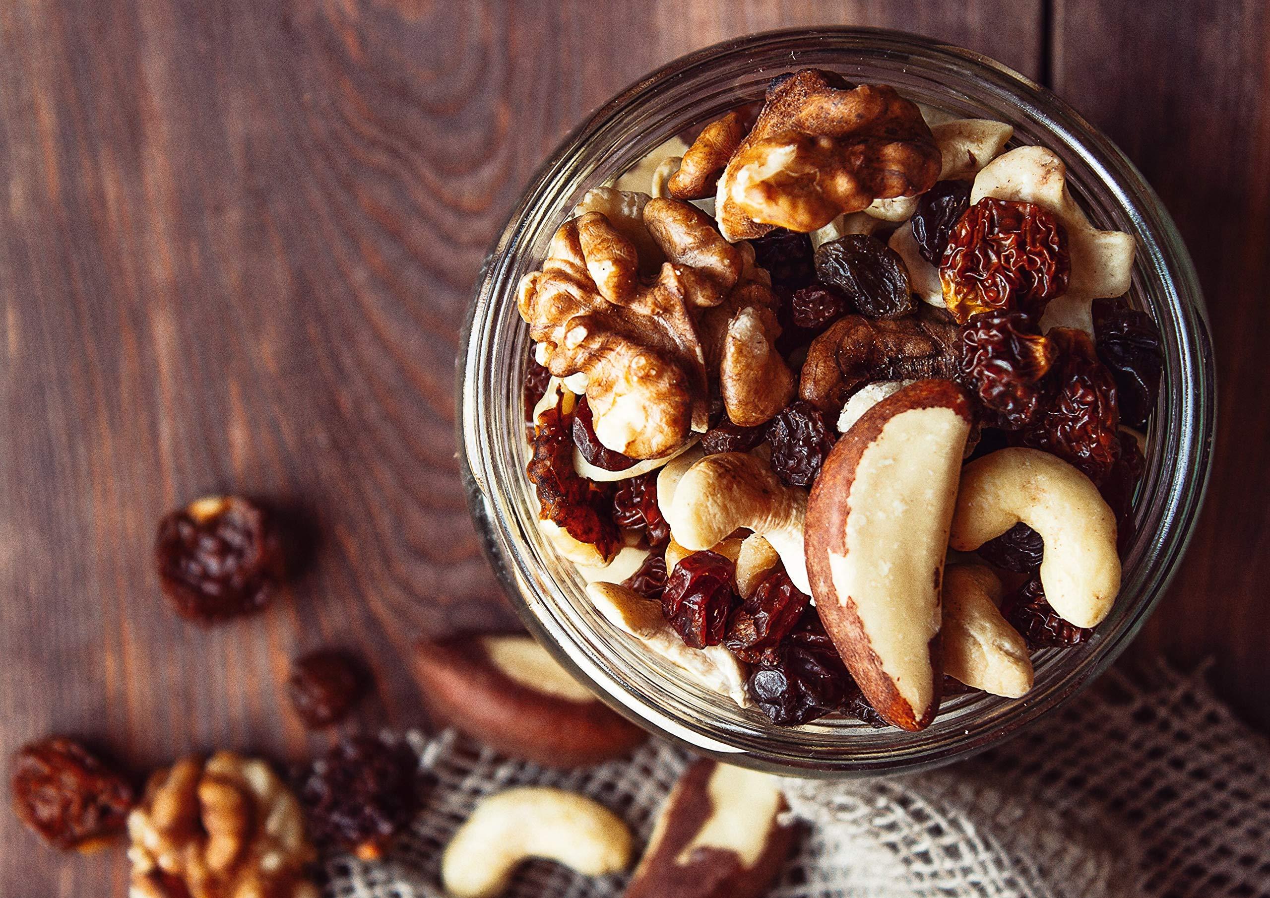 Food to Live Food to Live Organic Energy Trail Mix, 8 Ounces Non-GMO and Raw Nuts and Berries including Cashews, Golden Berries, Raisins, Walnuts, and Brazil Nuts. Non-Irradiated, Vegan Superfood, Bulk