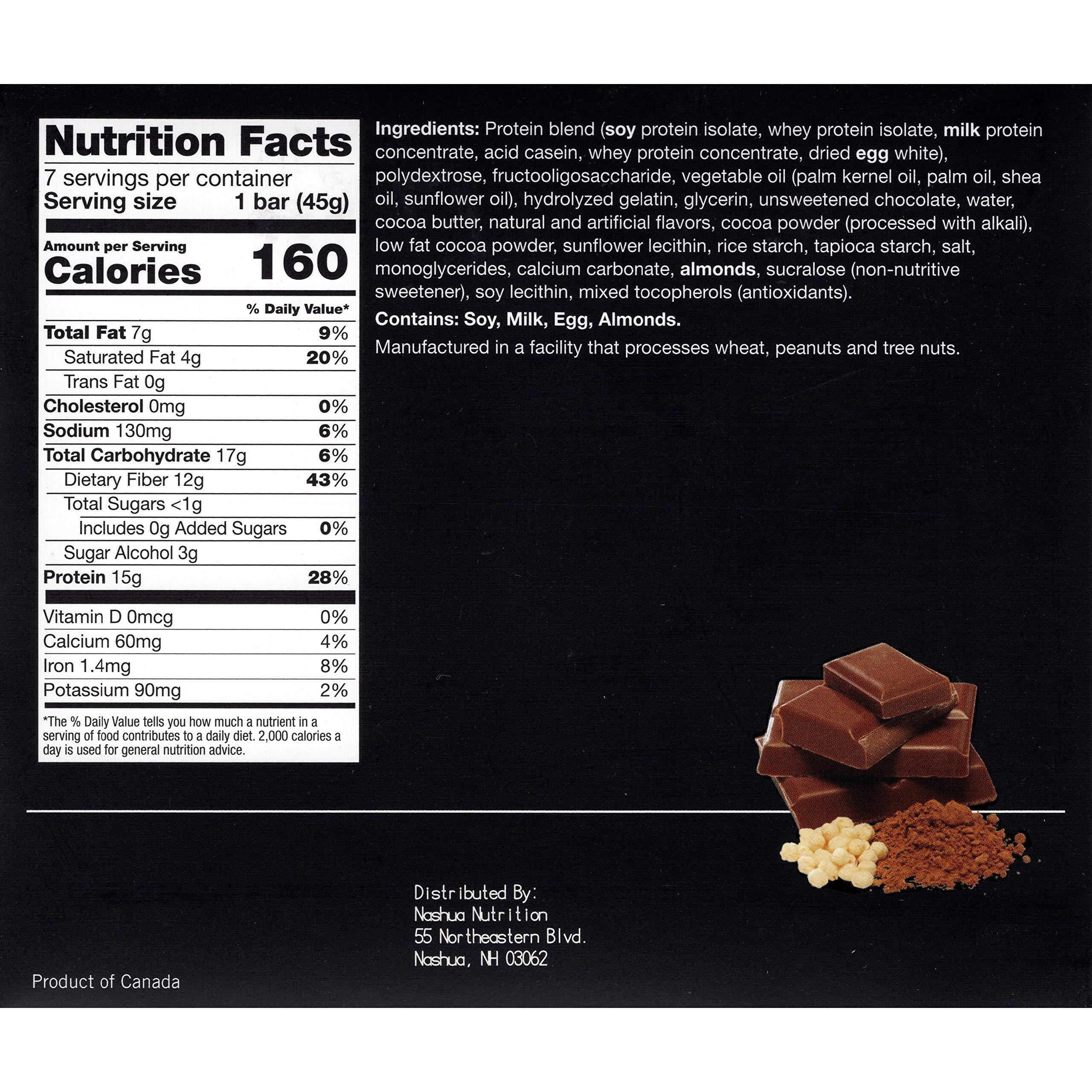 Proti-Thin Proti-Thin Chocolate Crisp High Protein Bars, 15g Protein, Low Carb, Low Fat, Low Sugar, No Gluten Ingredients, Ideal Protein Compatible, Aspartame Free, 7 Count Box