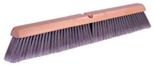 Weiler Weiler 44858 24" Grey Flagged Synthetic Fine Sweep Kit; Includes 12 Heads + 12 Handles, 60" Metal Tip