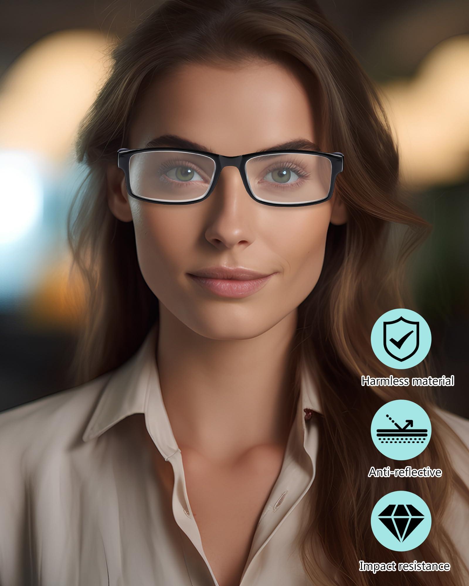 Yexiya Yexiya 50 Pack Reading Glasses Bulk Black Frame Eyeglasses with Spring Hinge Traditional Adjustable Glasses for Men Women (3.0 Diopters)